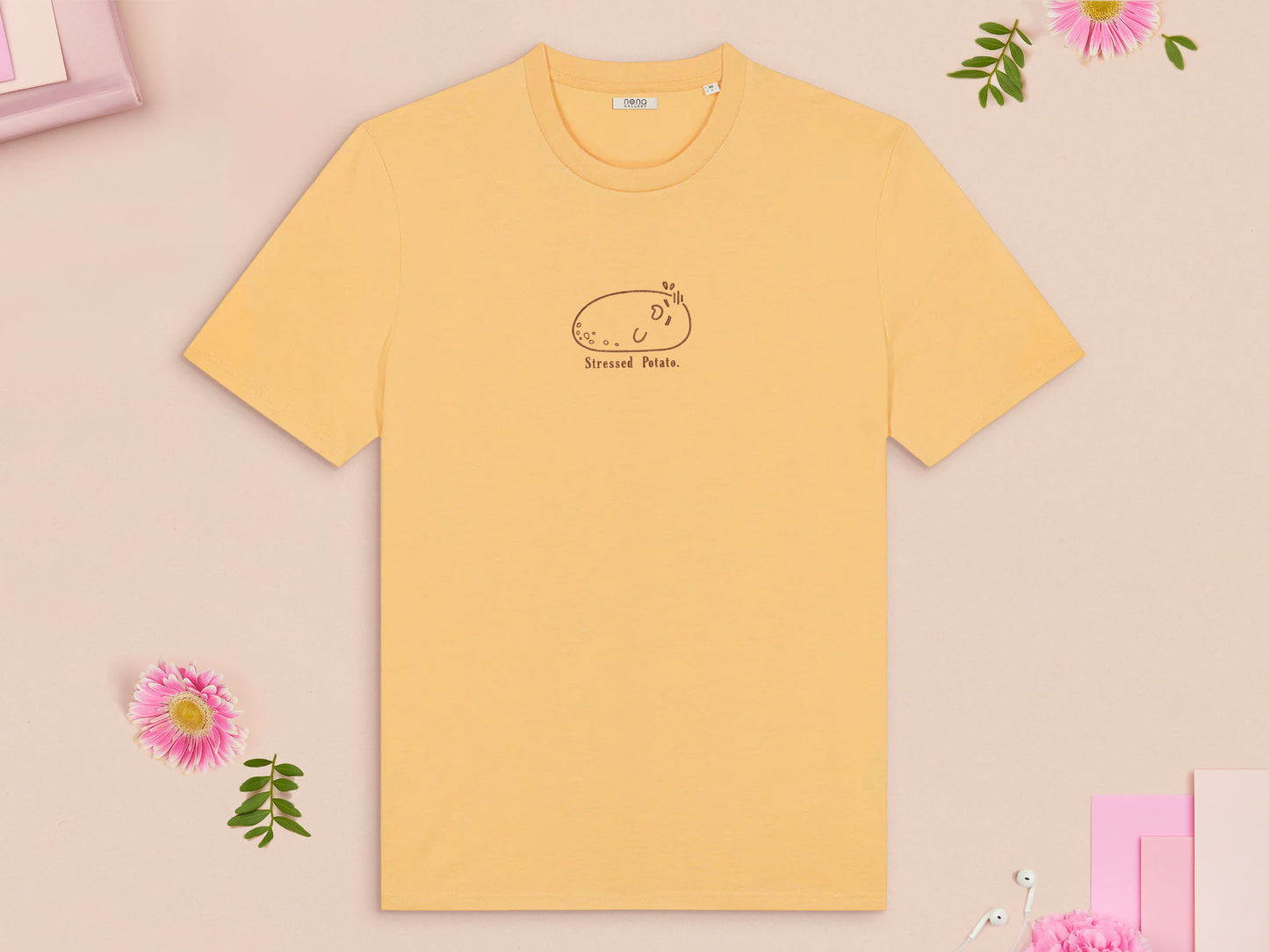 Stressed Potato Embroidered Top