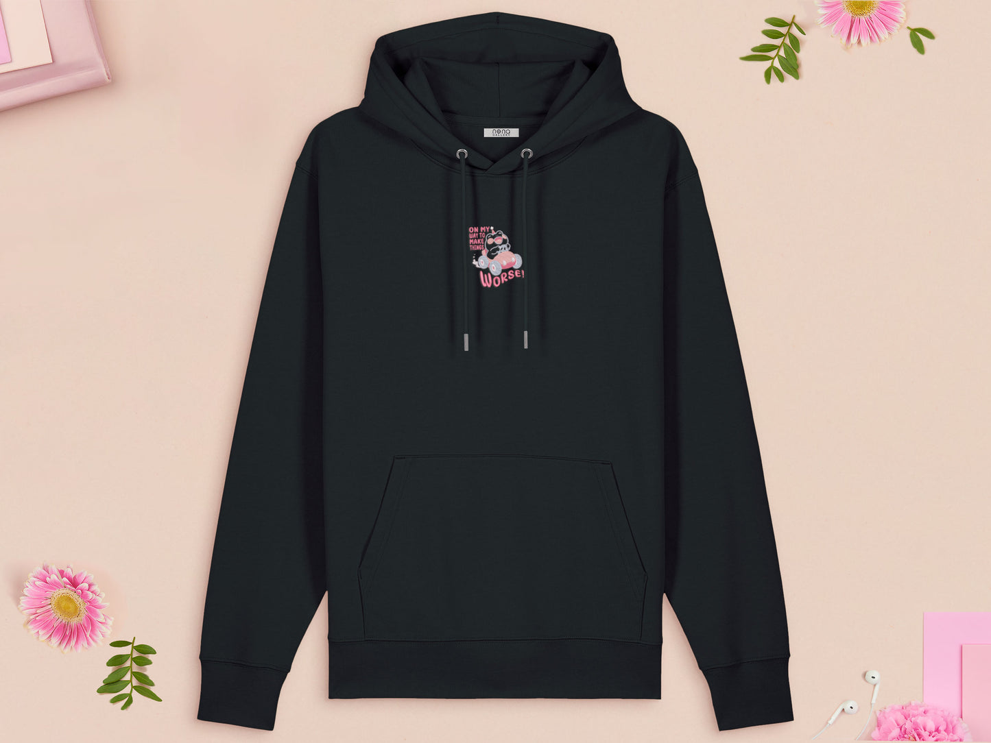 On My Way To Make Things Worse Frog Embroidered Top