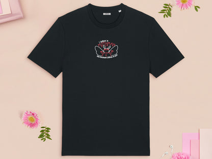 Ich glaube an Mothman (und Mothman glaubt an mich!) Besticktes Top