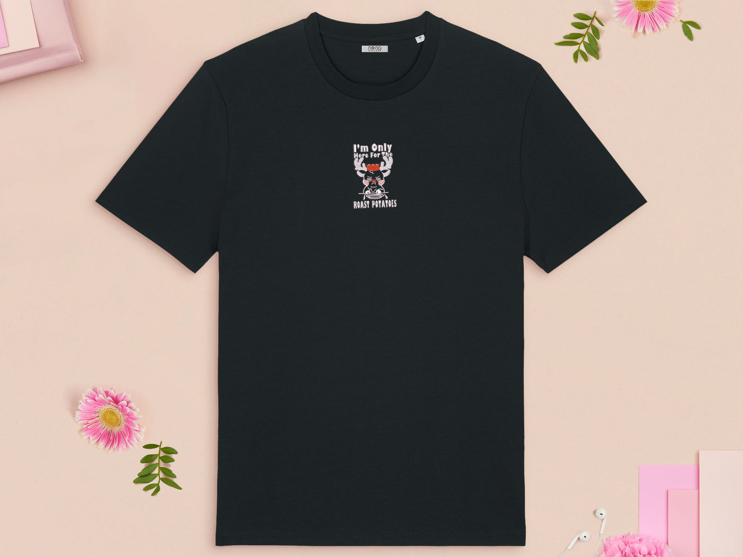 I'm Only Here For The Roast Potatoes Rudolph Reindeer Embroidered Christmas Jumper