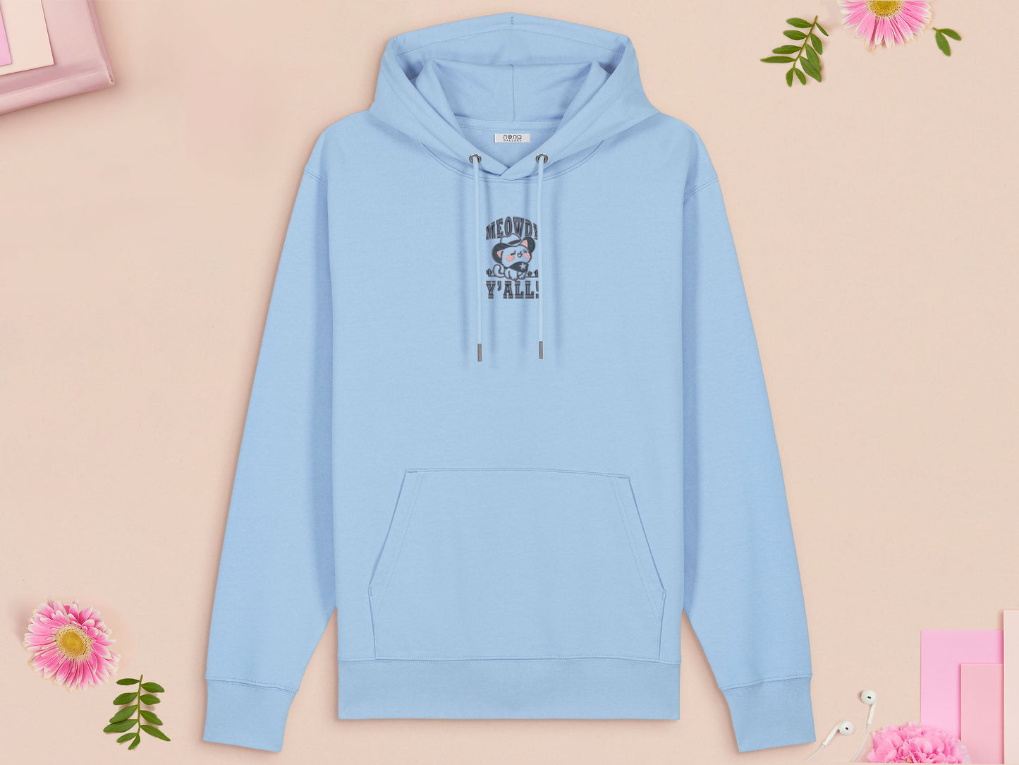 Meowdy Y'all Cowboy Cat Embroidered Top