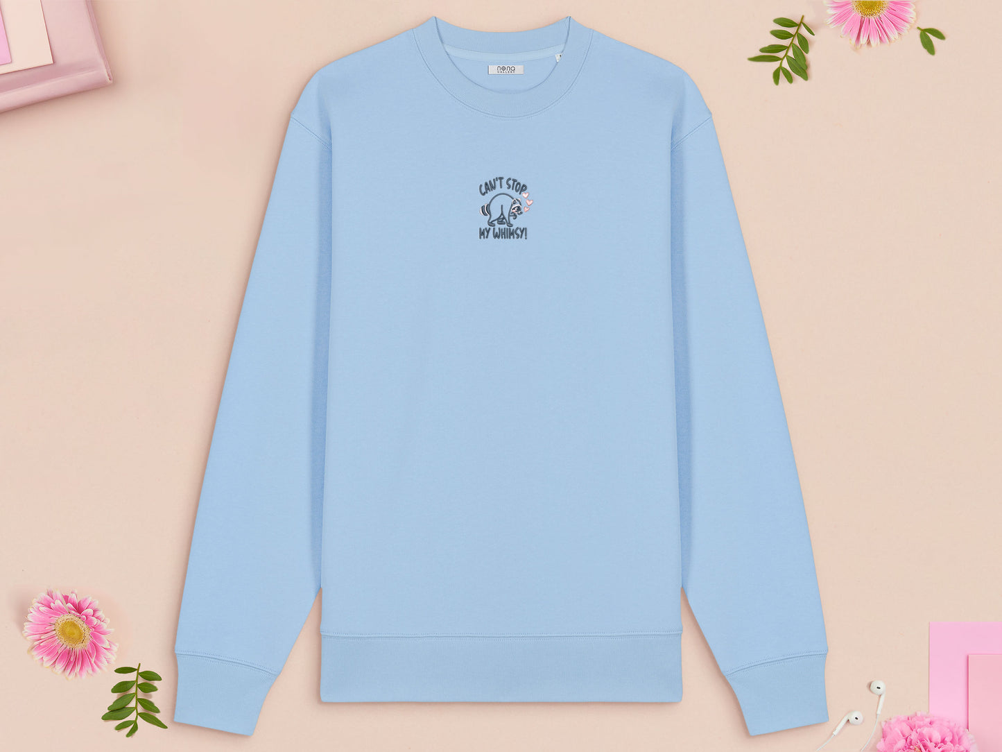Jimothy Can't Stop My Whimsy Raccoon Embroidered Top