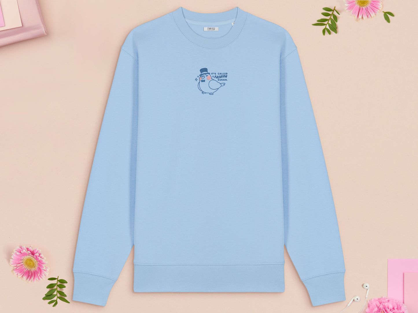 "It's Called Fashion, Susan" Pigeon Embroidered Top