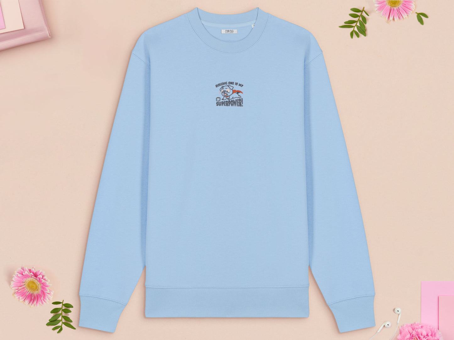 Rolling One Is My Superpower! Dog Embroidered Top