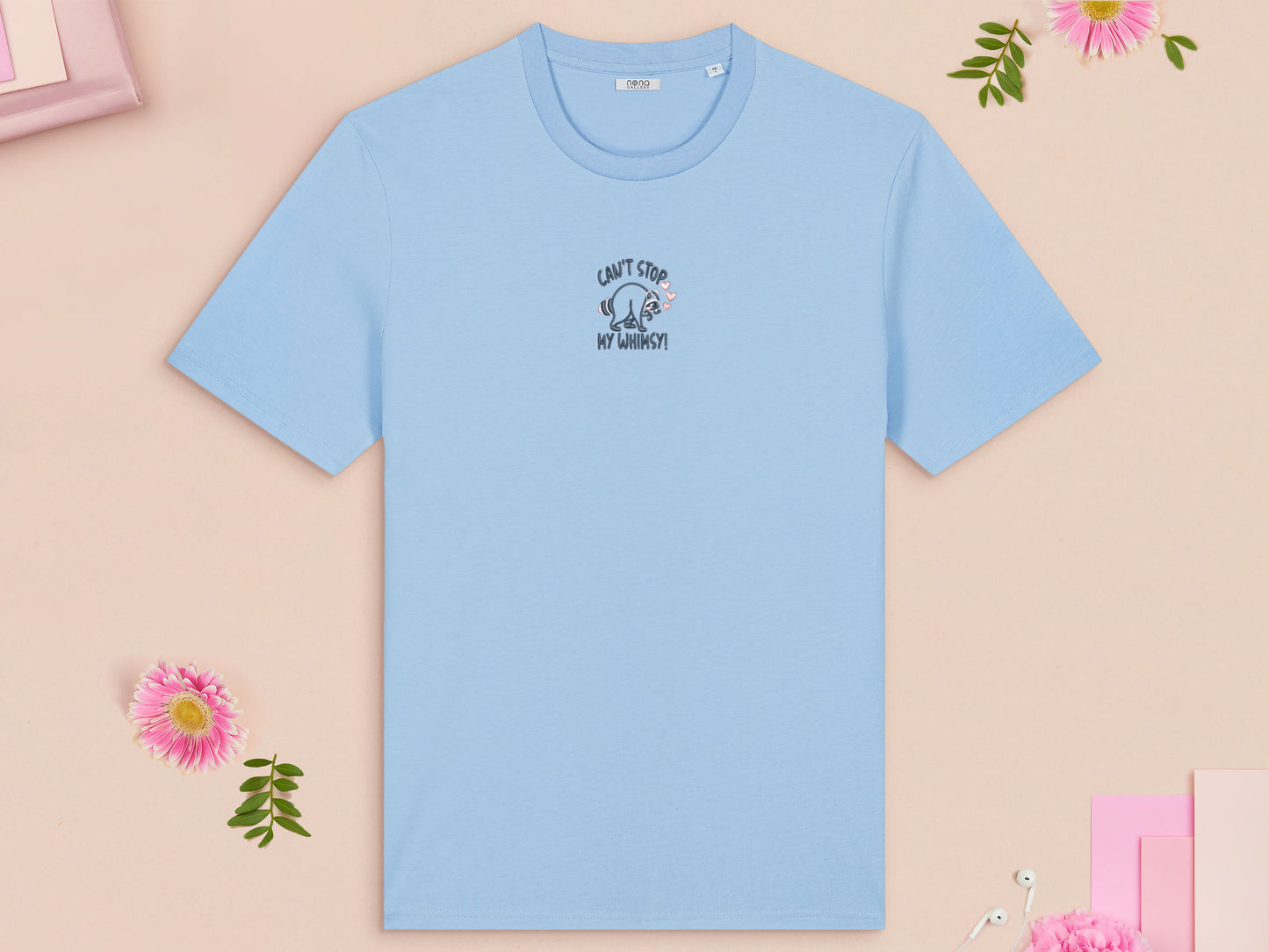 Jimothy Can't Stop My Whimsy Raccoon Embroidered Top