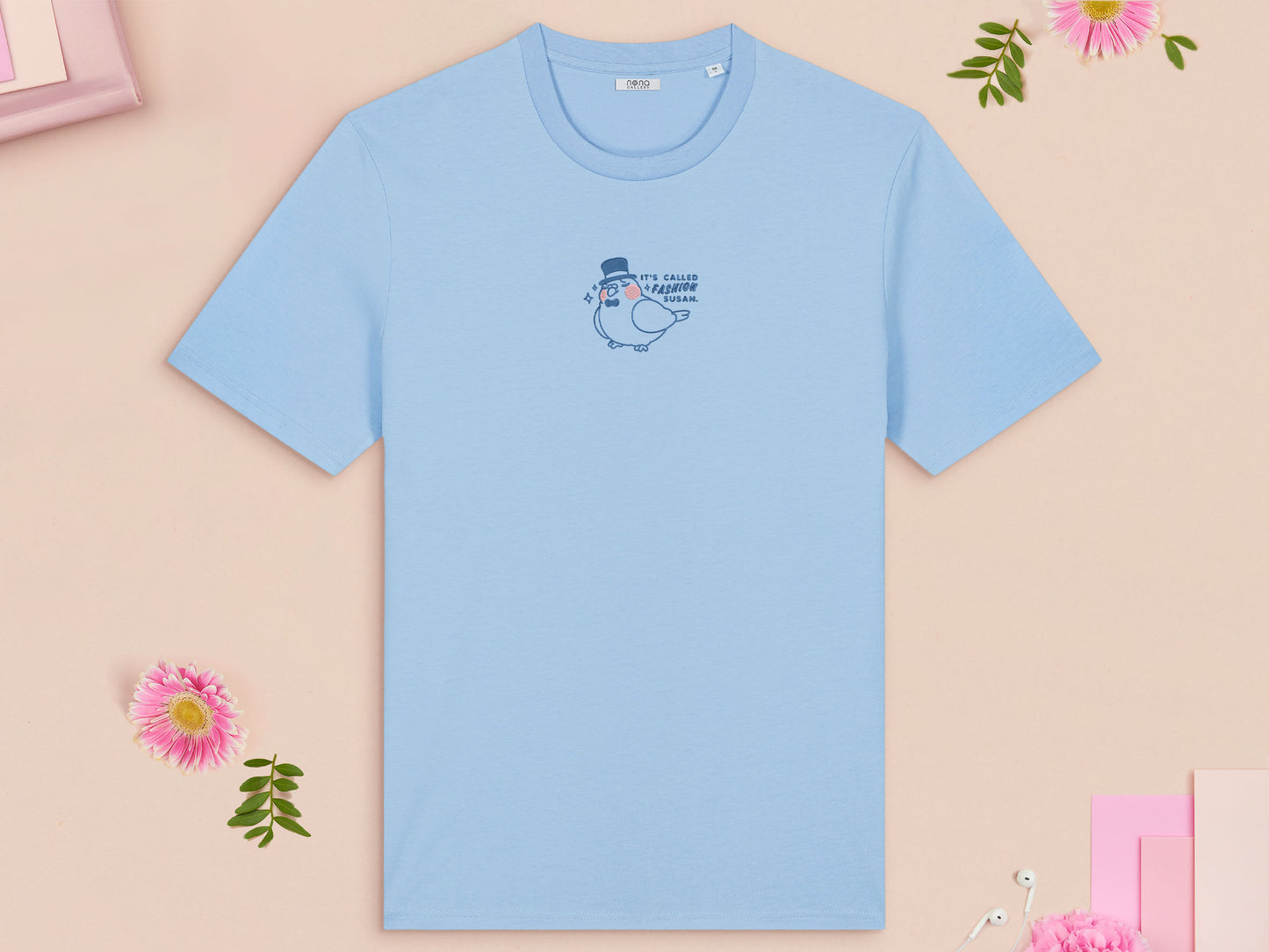 "It's Called Fashion, Susan" Pigeon Embroidered Top