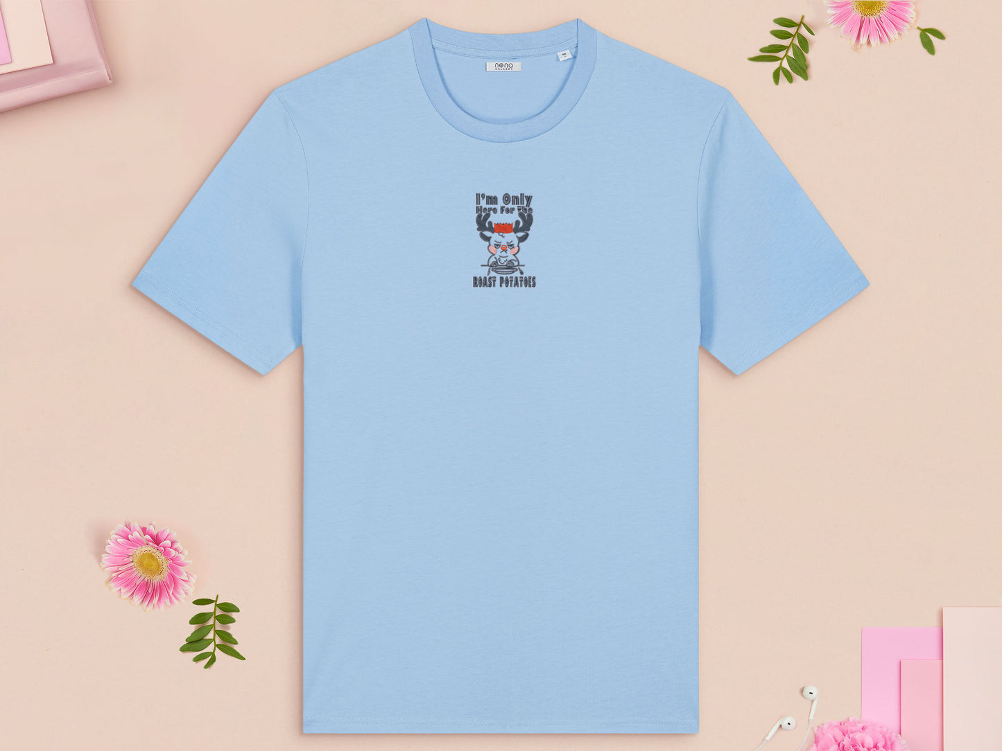 I'm Only Here For The Roast Potatoes Rudolph Reindeer Embroidered Christmas Jumper