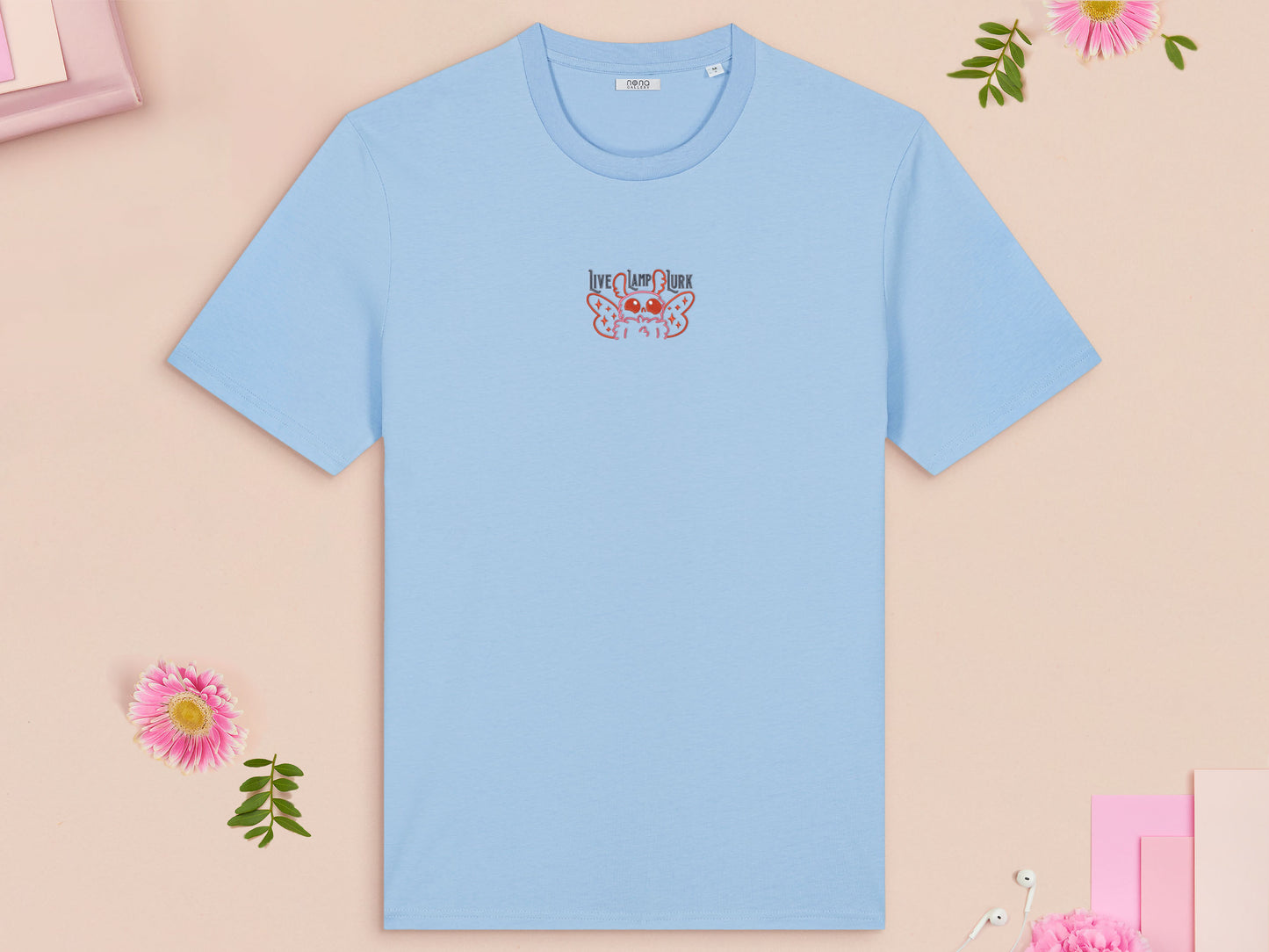 Live Lamp Lurk Mothman Embroidered Top