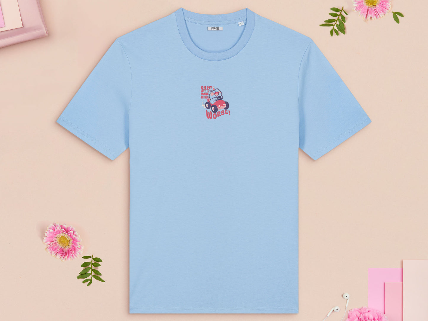 On My Way To Make Things Worse Frog Embroidered Top