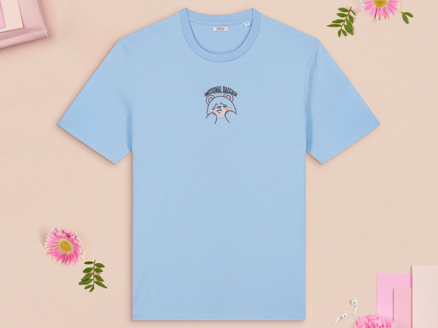 Emotional Baggage Bear Embroidered Top