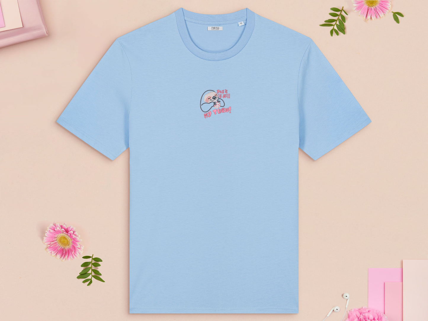 ¡Teletranspórtame! Quiero irme. Camiseta bordada de gato alienígena. 