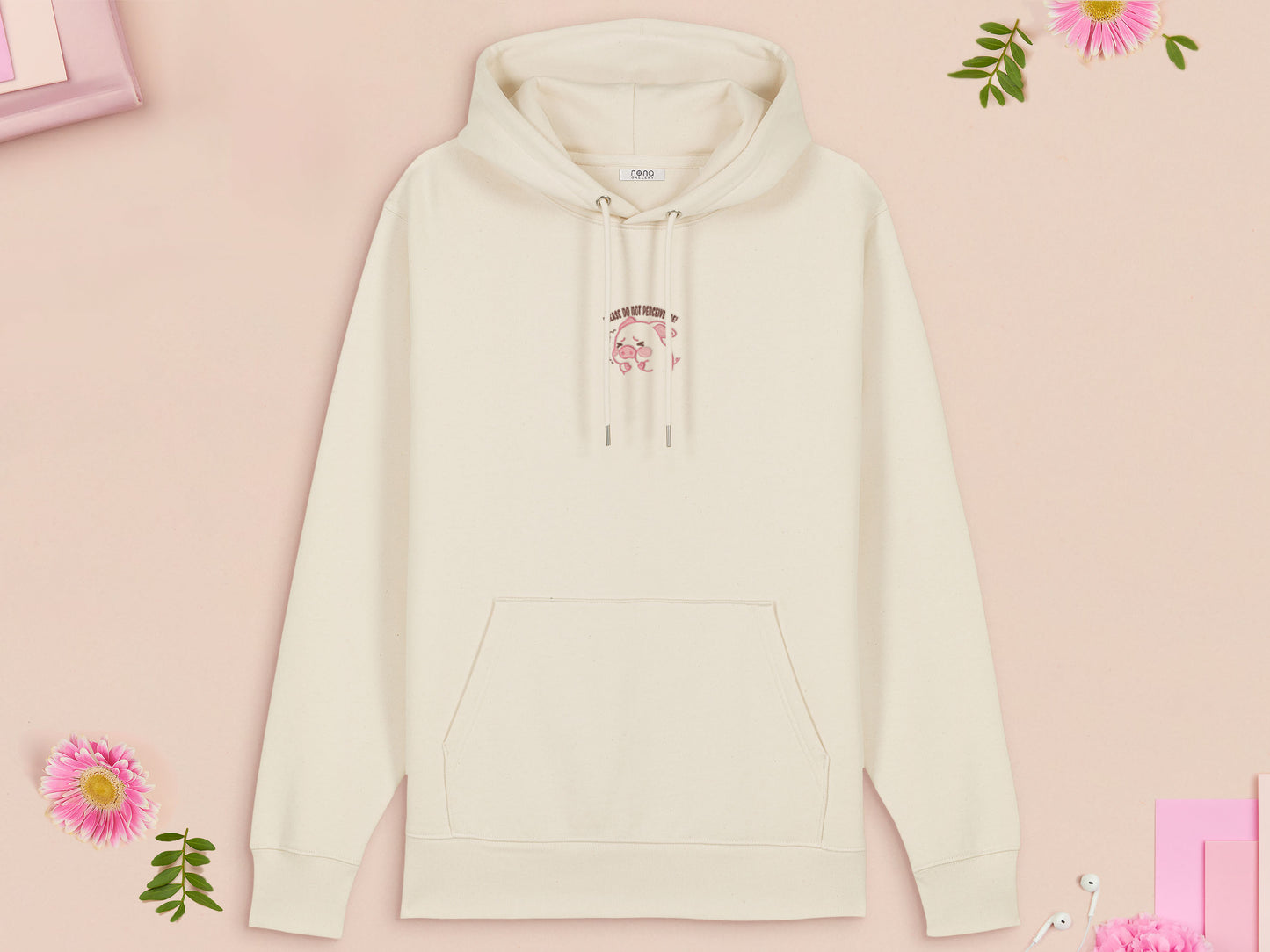 Please Don't Perceive Me Piggy Embroidered Top