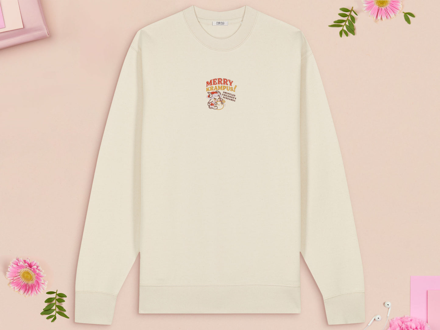 Merry Krampus Embroidered Christmas Jumper