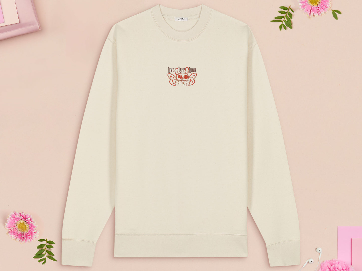 Live Lamp Lurk Mothman Embroidered Top