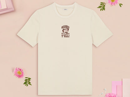 Meowdy Y'all Cowboy Cat Embroidered Top