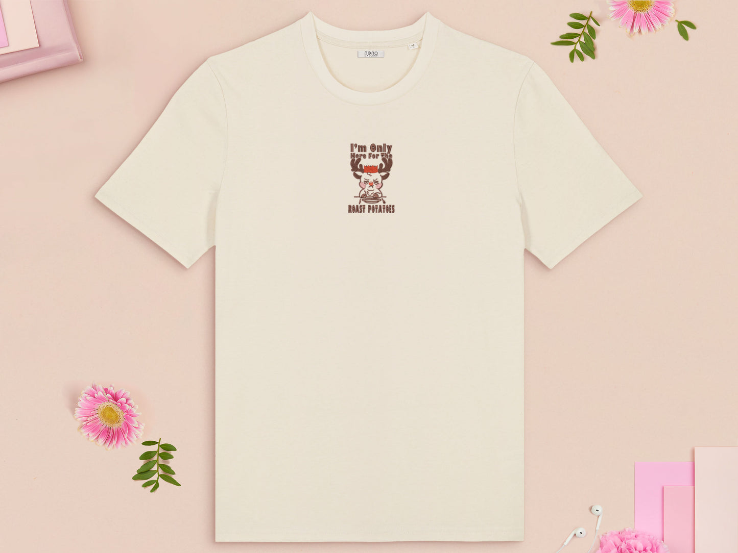 I'm Only Here For The Roast Potatoes Rudolph Reindeer Embroidered Christmas Jumper