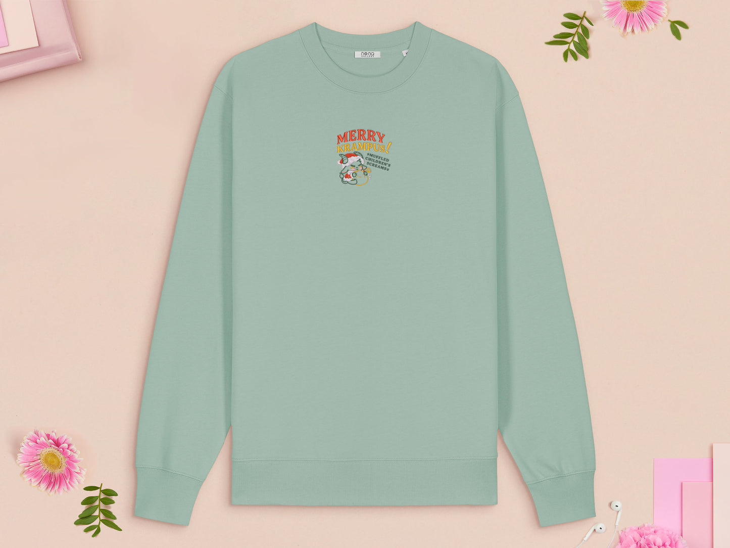 Merry Krampus Embroidered Christmas Jumper
