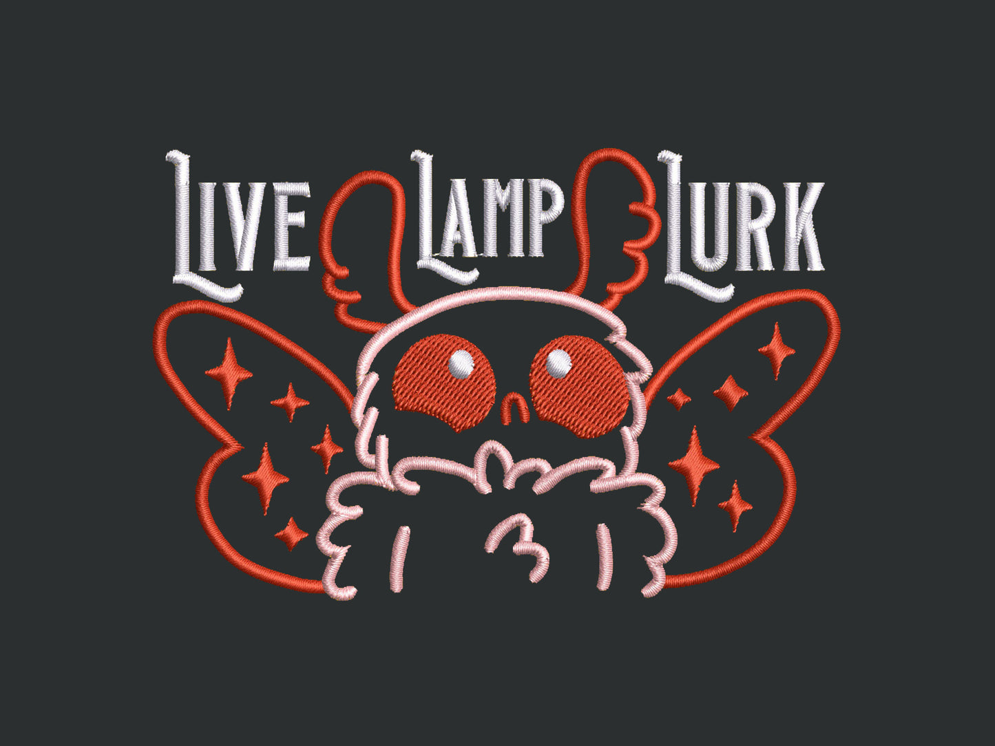 Live Lamp Lurk Mothman Embroidered Top