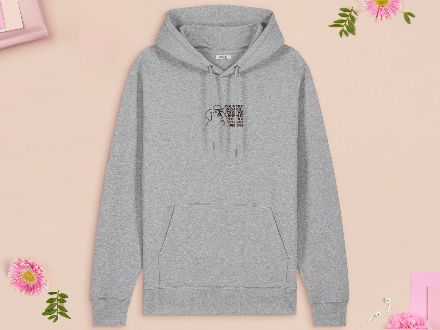 Country Roads Cowboy Cat Embroidered Top