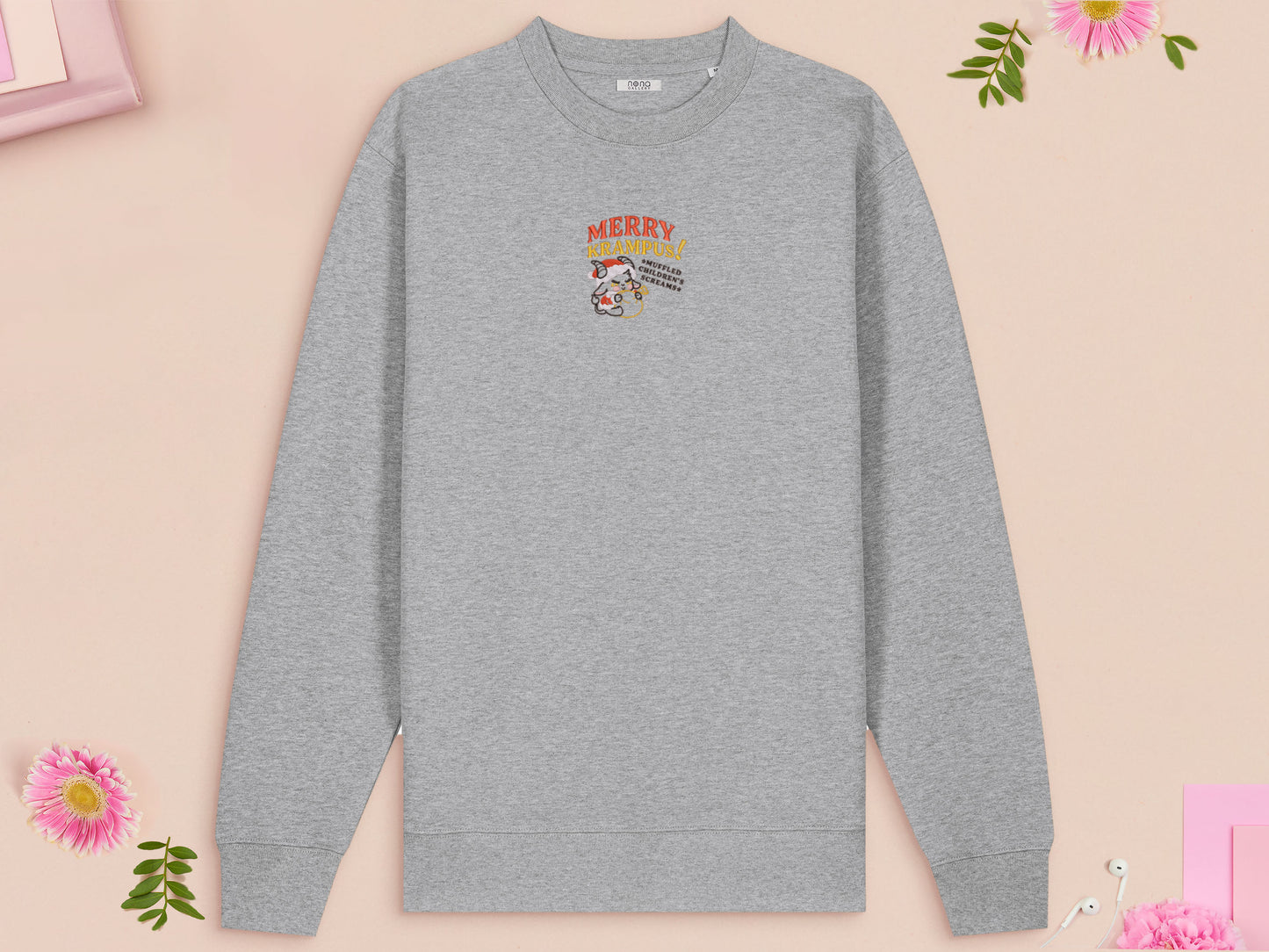 Merry Krampus Embroidered Christmas Jumper