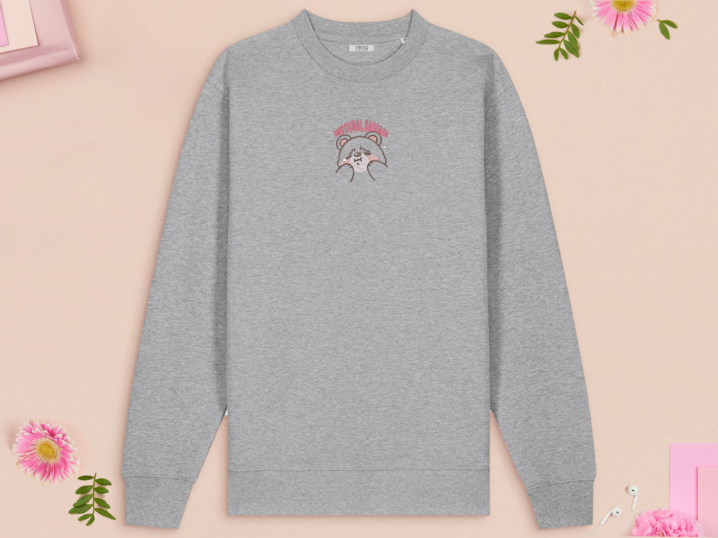 Emotional Baggage Bear Embroidered Top