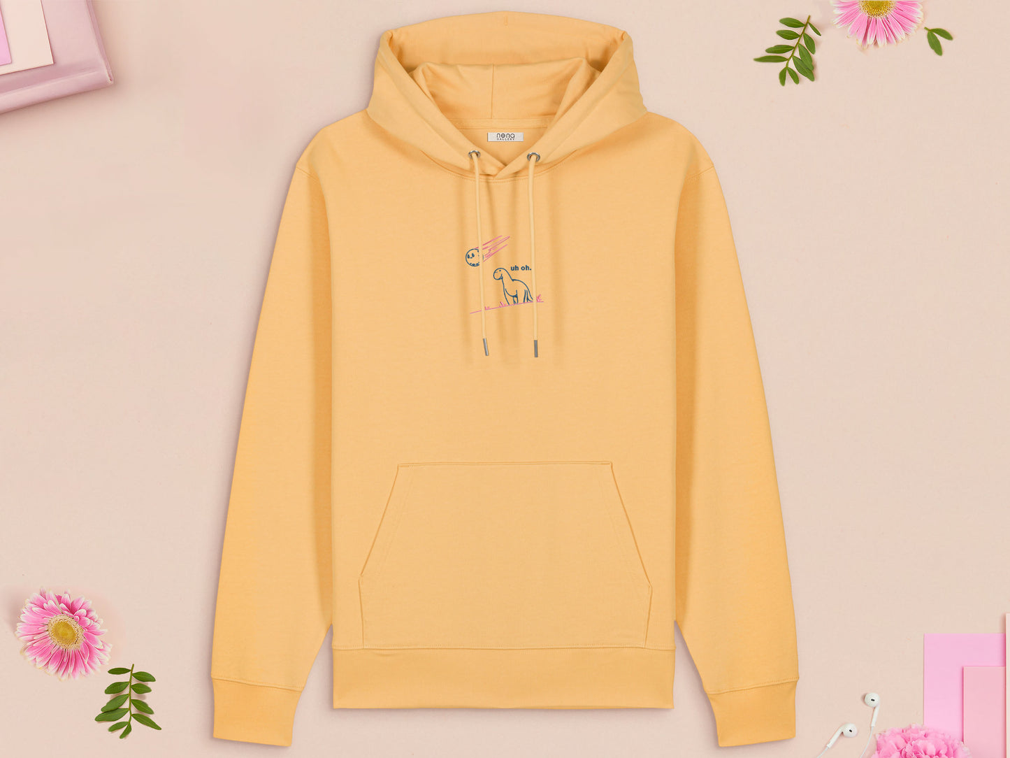 Uh Oh Dinosaur Meteor Embroidered Top