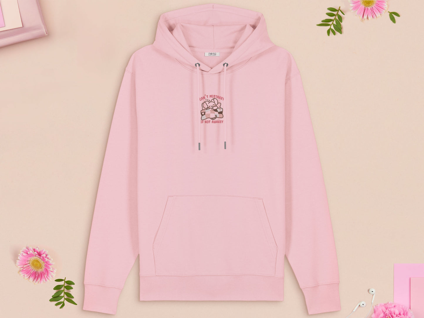 Can't Mistakey If Not Awakey Sleeping Mouse Embroidered Top