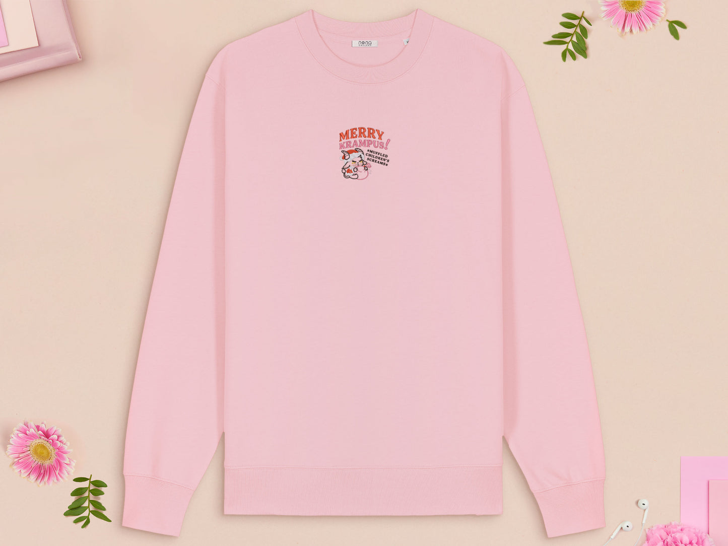 Merry Krampus Embroidered Christmas Jumper