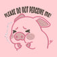 Camiseta bordada "Por favor, no me percibas como un cerdito" 