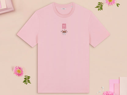 ¡Teletranspórtame! Quiero irme. Camiseta bordada de gato alienígena. 