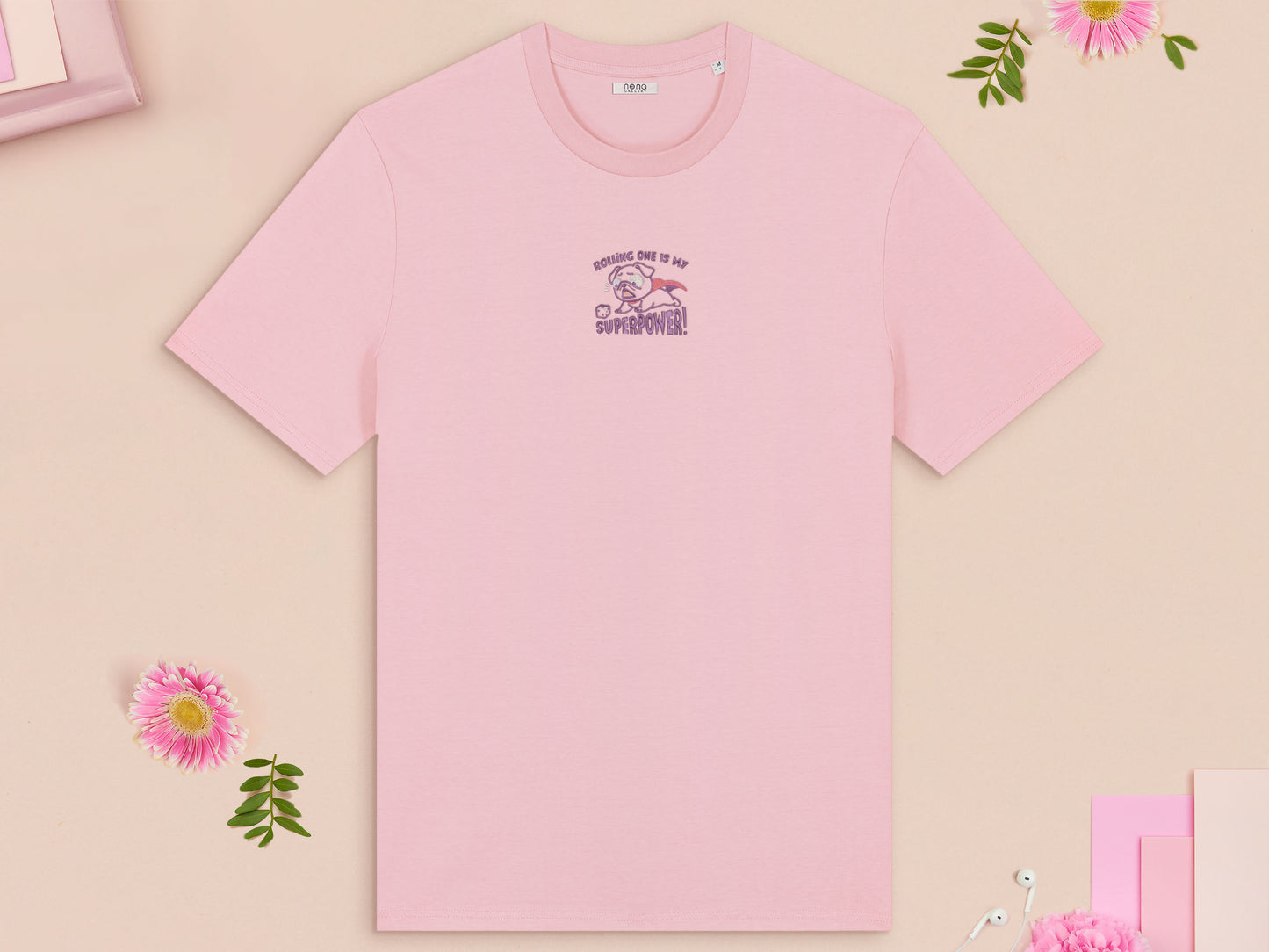 Rolling One Is My Superpower! Dog Embroidered Top