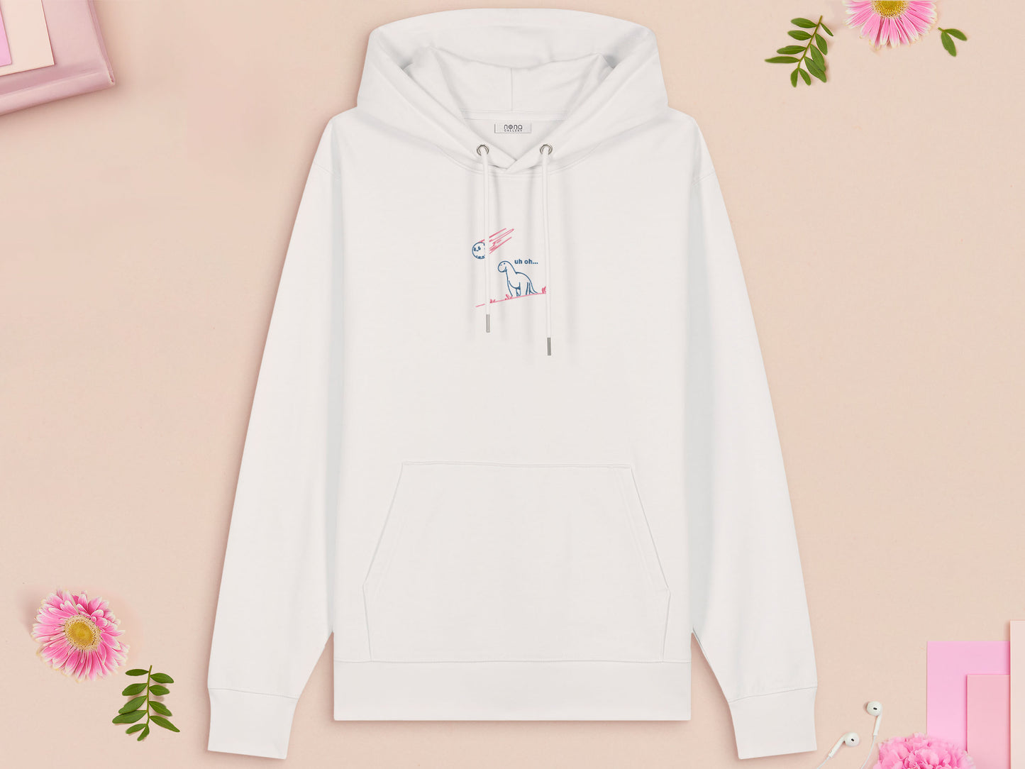 Uh Oh Dinosaur Meteor Embroidered Top