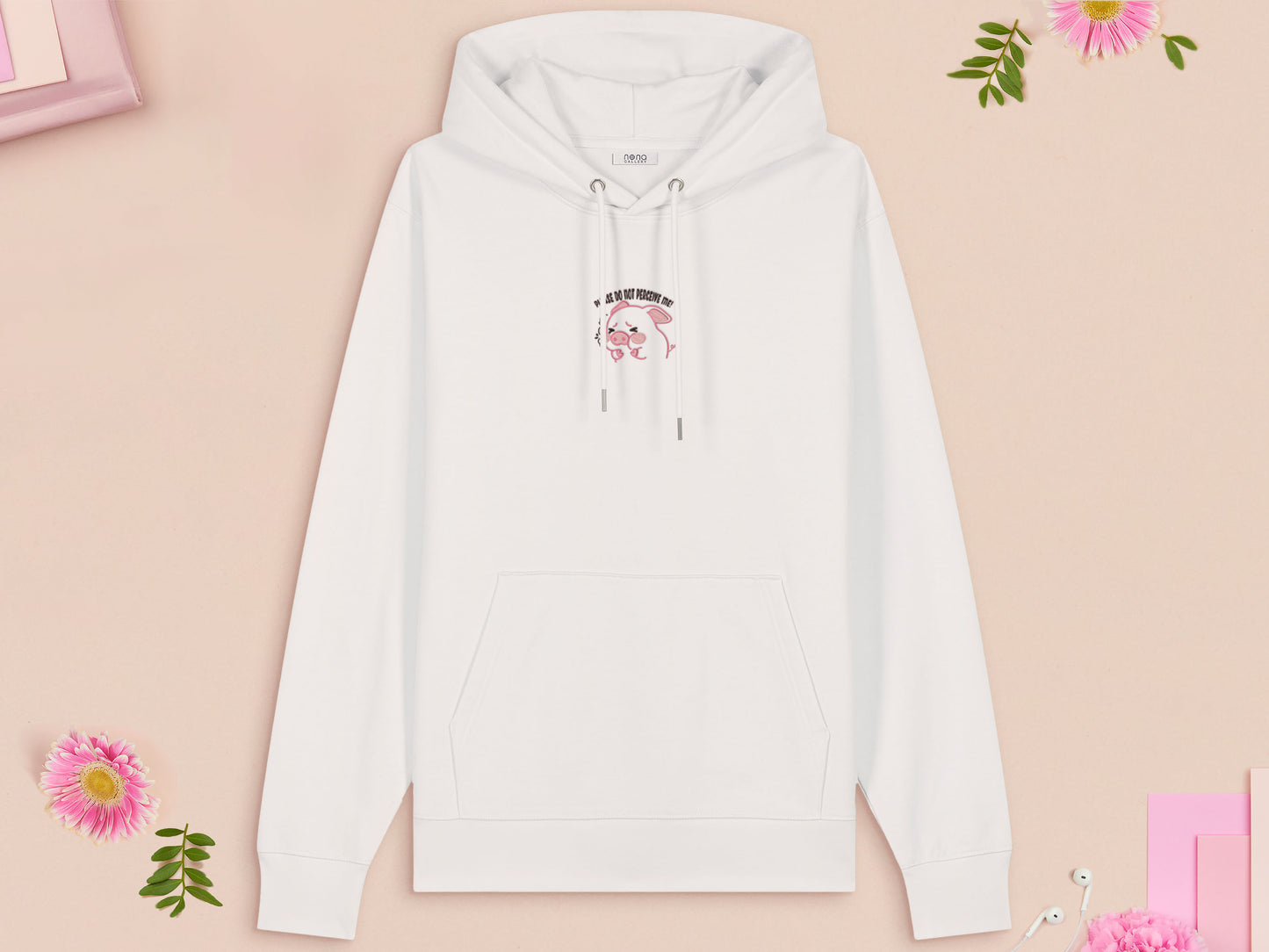 Please Don't Perceive Me Piggy Embroidered Top