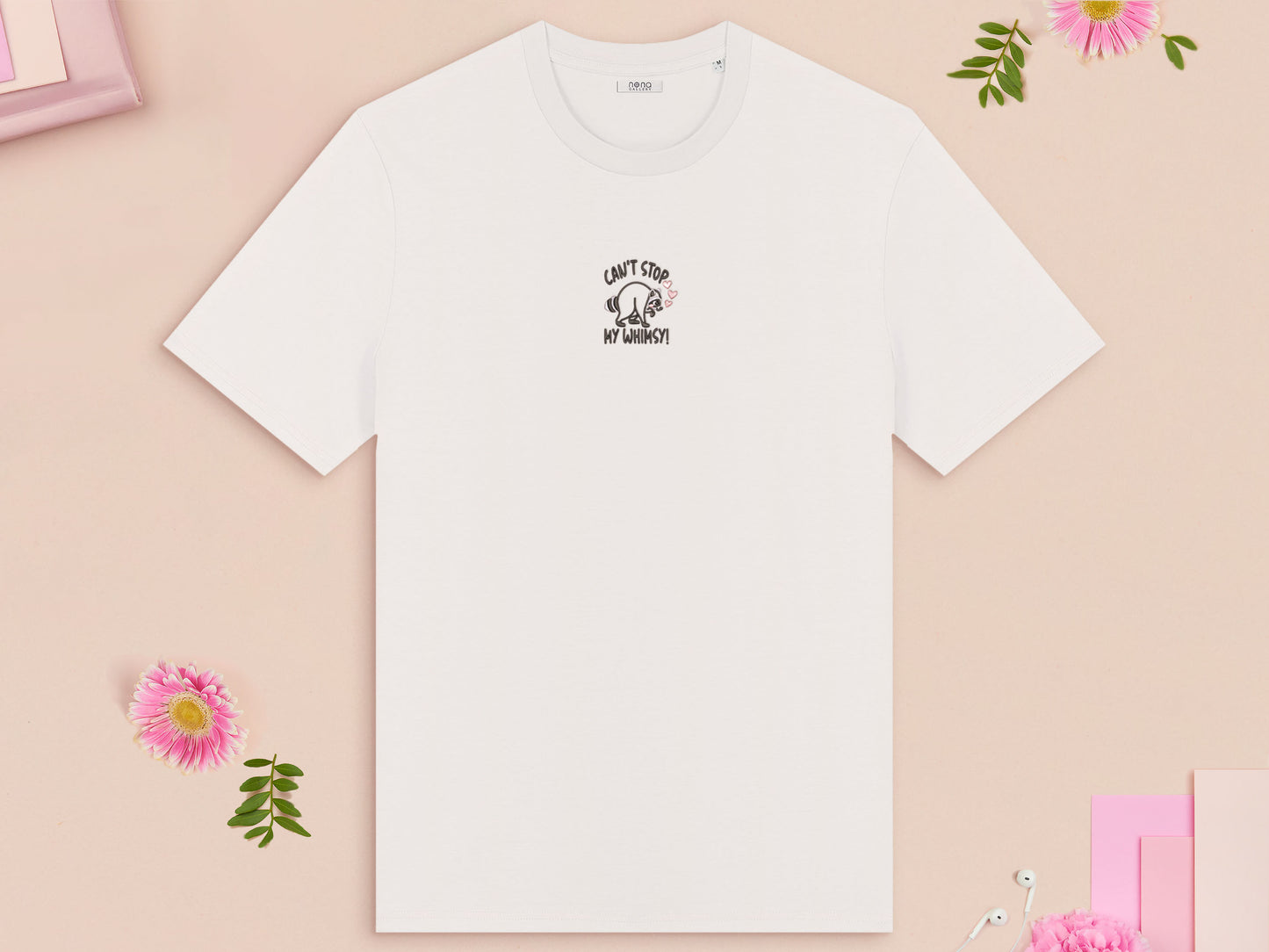 Jimothy Can't Stop My Whimsy Raccoon Embroidered Top