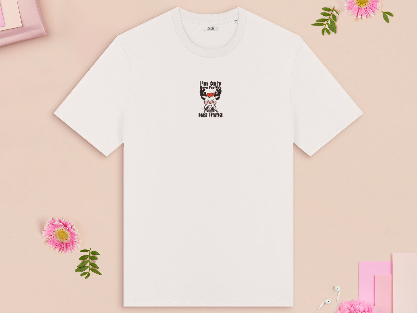 I'm Only Here For The Roast Potatoes Rudolph Reindeer Embroidered Christmas Jumper