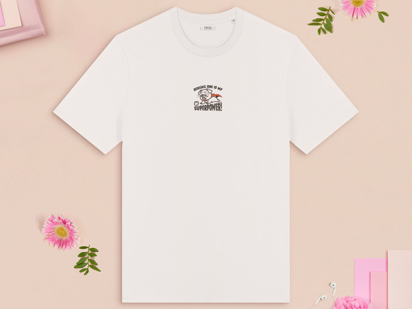 Rolling One Is My Superpower! Dog Embroidered Top