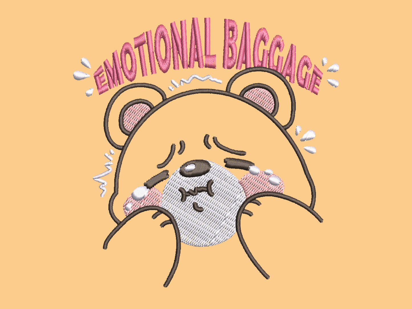 Emotional Baggage Bear Embroidered Top