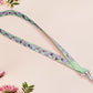 Cute full legth lanyard with a double sided fancy bird pigeon pattern and silver swivel hook clasp.