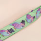 Cute full legth lanyard with a double sided fancy bird pigeon pattern and silver swivel hook clasp.