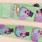 Cute full legth lanyard with a double sided fancy bird pigeon pattern and silver swivel hook clasp.