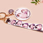 Acrylic epoxy baby penguin keychain with a large acrylic charm of two baby penguins with the quote first of all I'm a delight, a smaller charm of a cute penguin and a matching baby emperor penguin lanyard.