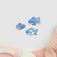 Multiple cute funny fish stickers and anime underwater ocean sea stickers