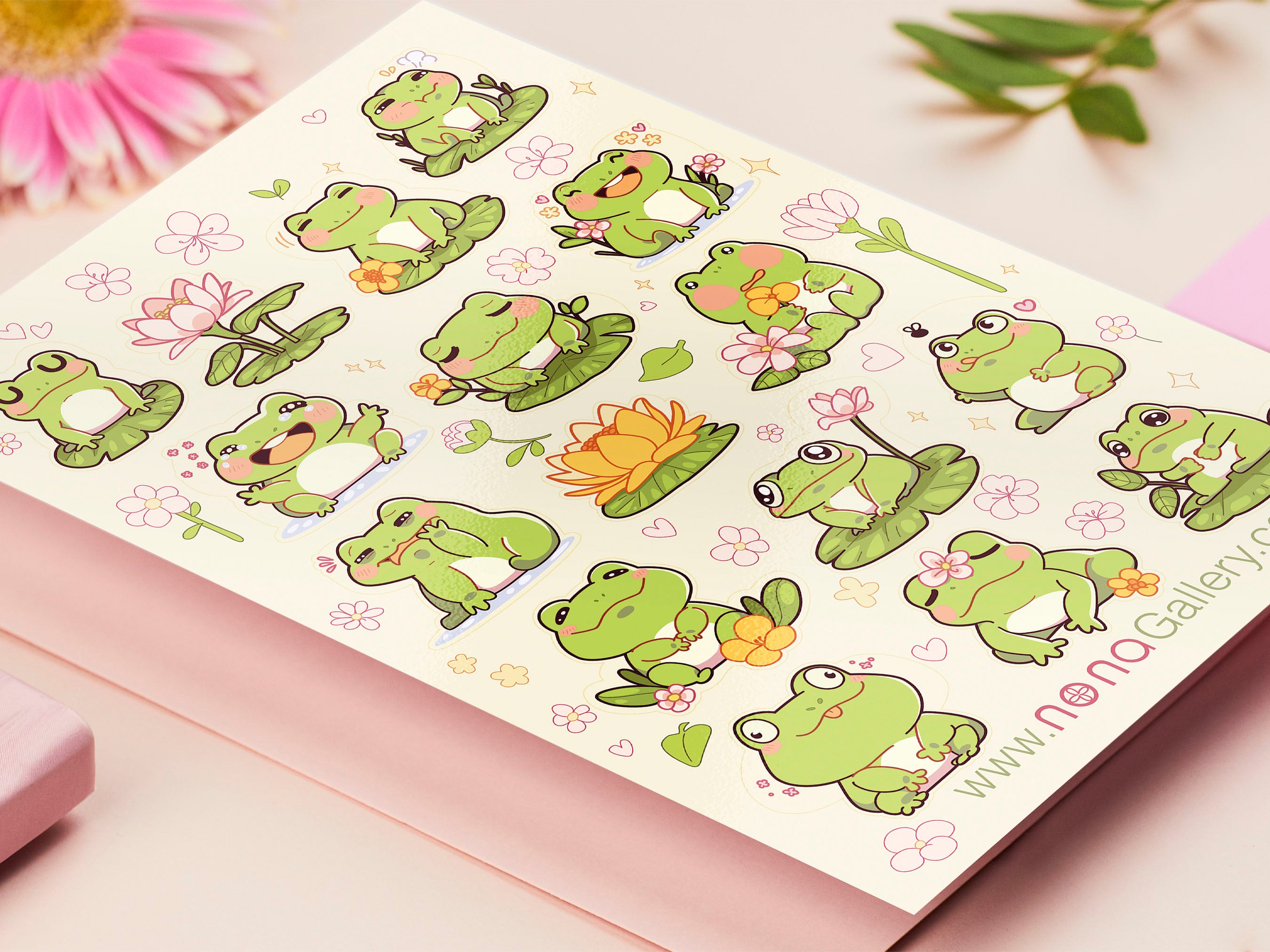 Frogs Sticker Sheet – Nona Gallery
