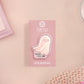Acrylic transparent pin brooch badge of a cartoon chibi stressed ghost with the words Dead INside underneath.