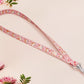 Cute full legth pink lanyard with a double sided guinea pig pattern and silver swivel hook clasp.