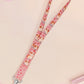 Cute full legth pink lanyard with a double sided guinea pig pattern and silver swivel hook clasp.