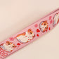Cute full legth pink lanyard with a double sided guinea pig pattern and silver swivel hook clasp.