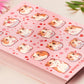 Cute large waterproof gloss vinyl sticker sheet of multiple chibi hamsters and guinea pigs