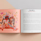 Inside pages of Horoscope Witches book showing a cartoon illustration and a page of text describing Taurus the Flower Witch.