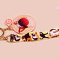 Acrylic epoxy meme cat keychain with a large acrylic charm of popcat , a smaller charm of smudge cat and a matching lanyard with multiple different internet famous meme cats.